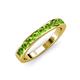 3 - Kathiryn 2.70 mm Peridot 11 Stone Wedding Band 