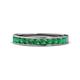 1 - Kathiryn 2.70 mm Emerald 11 Stone Wedding Band 