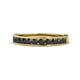 1 - Kathiryn 2.70 mm Black Diamond 11 Stone Wedding Band 