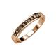 3 - Kathiryn 2.70 mm Smoky Quartz 11 Stone Wedding Band 