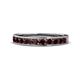 1 - Kathiryn 2.70 mm Red Garnet 11 Stone Wedding Band 