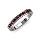 3 - Kathiryn 2.70 mm Red Garnet 11 Stone Wedding Band 
