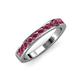 3 - Kathiryn 2.70 mm Rhodolite Garnet 11 Stone Wedding Band 