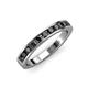 3 - Kathiryn 2.70 mm Black Diamond 11 Stone Wedding Band 