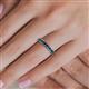 5 - Kathiryn 2.70 mm Blue Diamond 11 Stone Wedding Band 