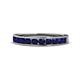 1 - Kathiryn 3.00 mm Blue Sapphire 11 Stone Wedding Band 
