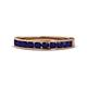 1 - Kathiryn 3.00 mm Blue Sapphire 11 Stone Wedding Band 