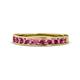 1 - Kathiryn 3.00 mm Pink Tourmaline 11 Stone Wedding Band 