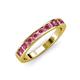 3 - Kathiryn 3.00 mm Pink Tourmaline 11 Stone Wedding Band 