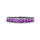 1 - Kathiryn 3.00 mm Amethyst 11 Stone Wedding Band 
