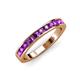 3 - Kathiryn 3.00 mm Amethyst 11 Stone Wedding Band 