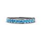 1 - Kathiryn 3.00 mm Blue Topaz 11 Stone Wedding Band 
