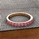 2 - Kathiryn 3.00 mm Rhodolite Garnet 11 Stone Wedding Band 