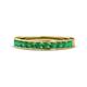 1 - Kathiryn 3.00 mm Emerald 11 Stone Wedding Band 