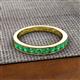 2 - Kathiryn 3.00 mm Emerald 11 Stone Wedding Band 