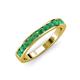 3 - Kathiryn 3.00 mm Emerald 11 Stone Wedding Band 
