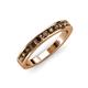 3 - Kathiryn 3.00 mm Smoky Quartz 11 Stone Wedding Band 