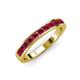 3 - Kathiryn 3.00 mm Ruby 11 Stone Wedding Band 
