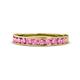 1 - Kathiryn 3.00 mm Pink Sapphire 11 Stone Wedding Band 