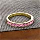 2 - Kathiryn 3.00 mm Pink Sapphire 11 Stone Wedding Band 