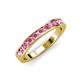 3 - Kathiryn 3.00 mm Pink Sapphire 11 Stone Wedding Band 