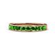 1 - Kathiryn 3.00 mm Green Garnet 11 Stone Wedding Band 