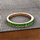 2 - Kathiryn 3.00 mm Green Garnet 11 Stone Wedding Band 