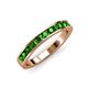 3 - Kathiryn 3.00 mm Green Garnet 11 Stone Wedding Band 