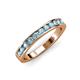3 - Kathiryn 3.00 mm Aquamarine 11 Stone Wedding Band 