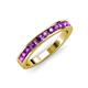 3 - Kathiryn 3.00 mm Amethyst 11 Stone Wedding Band 