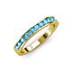 3 - Kathiryn 3.00 mm Blue Topaz 11 Stone Wedding Band 