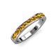 3 - Kathiryn 3.00 mm Citrine 11 Stone Wedding Band 