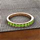 2 - Kathiryn 3.00 mm Peridot 11 Stone Wedding Band 