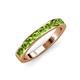 3 - Kathiryn 3.00 mm Peridot 11 Stone Wedding Band 