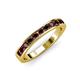 3 - Kathiryn 3.00 mm Red Garnet 11 Stone Wedding Band 