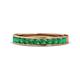 1 - Kathiryn 3.00 mm Emerald 11 Stone Wedding Band 