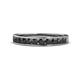 1 - Kathiryn 3.00 mm Black Diamond 11 Stone Wedding Band 