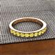 2 - Kathiryn 3.00 mm Yellow Sapphire 11 Stone Wedding Band 