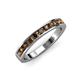 3 - Kathiryn 3.00 mm Smoky Quartz 11 Stone Wedding Band 