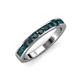 3 - Kathiryn 3.00 mm London Blue Topaz 11 Stone Wedding Band 