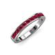 3 - Kathiryn 3.00 mm Ruby 11 Stone Wedding Band 