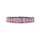 1 - Kathiryn 3.00 mm Pink Sapphire 11 Stone Wedding Band 