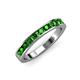3 - Kathiryn 3.00 mm Green Garnet 11 Stone Wedding Band 