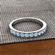 2 - Kathiryn 3.00 mm Aquamarine 11 Stone Wedding Band 