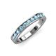 3 - Kathiryn 3.00 mm Aquamarine 11 Stone Wedding Band 