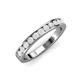 3 - Kathiryn 3.00 mm White Sapphire 11 Stone Wedding Band 