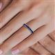 5 - Kathiryn 3.00 mm Blue Sapphire 11 Stone Wedding Band 