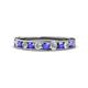 1 - Kathiryn 2.70 mm Tanzanite and Diamond 11 Stone Wedding Band 