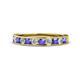 1 - Kathiryn 2.70 mm Tanzanite and Diamond 11 Stone Wedding Band 