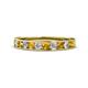 1 - Kathiryn 2.70 mm Citrine and Diamond 11 Stone Wedding Band 